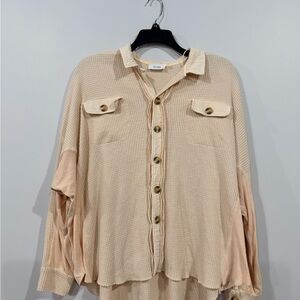 Bluivy Peach Waffle Knit Top